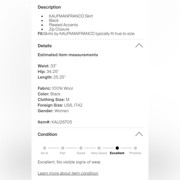 NWT Kaufmanfranco wool skirt - Picture 7 of 7